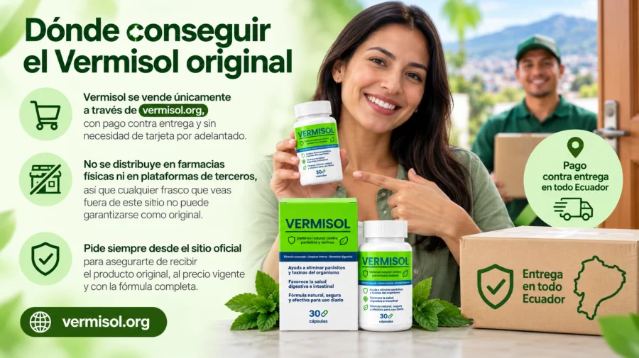 Vermisol — frasco original con envío a Ecuador
