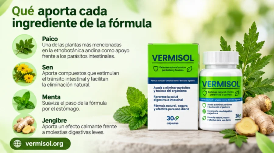 Vermisol — ingredientes vegetales de la fórmula